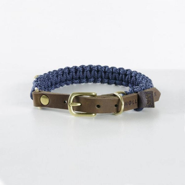 Hundehalsband Navy Touch of Leather